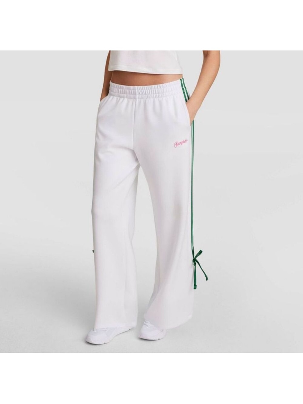 Champion - Women's In the Stands Side-Tie Pants - Wh White